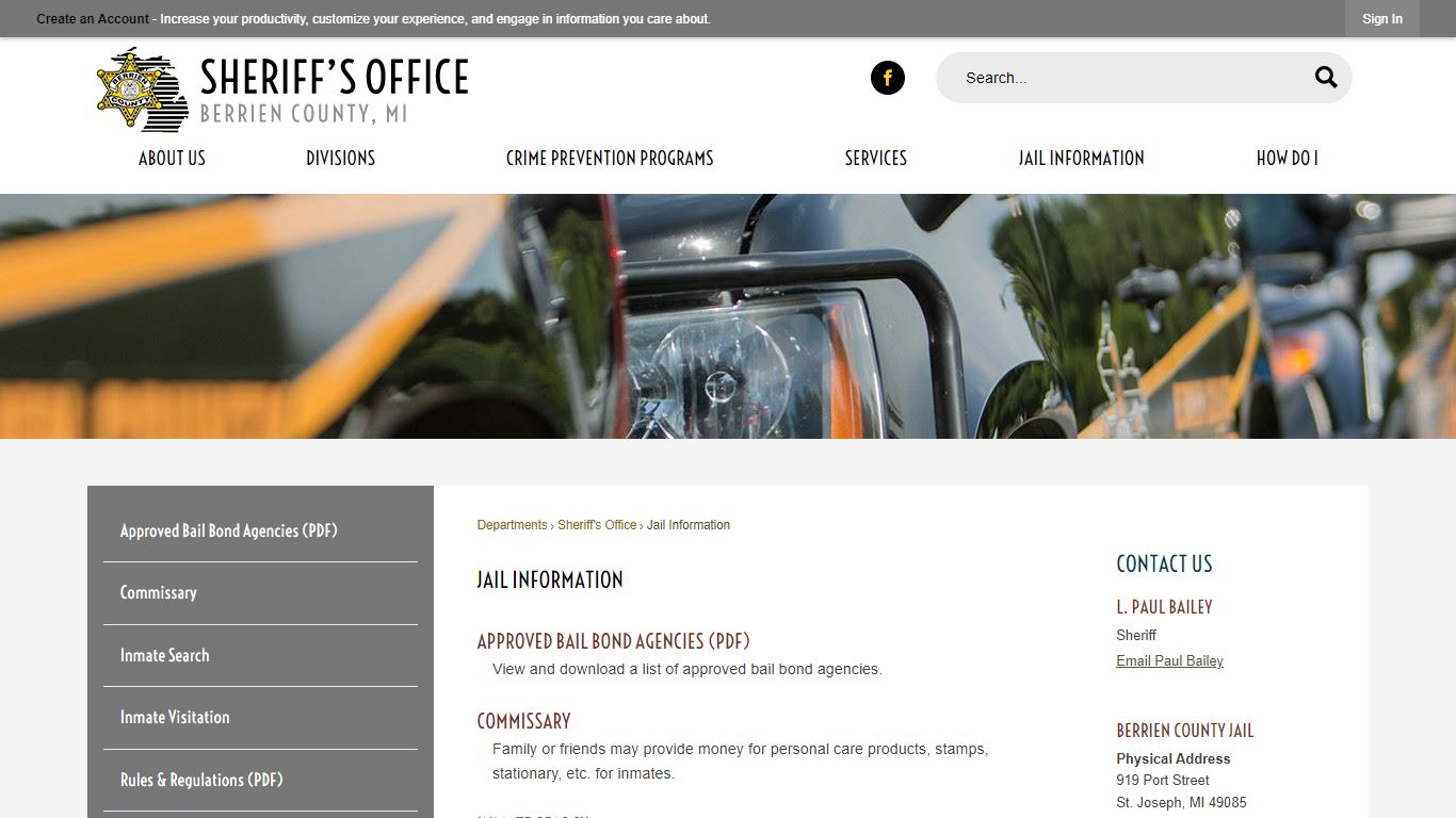 Jail Information | Berrien County, MI